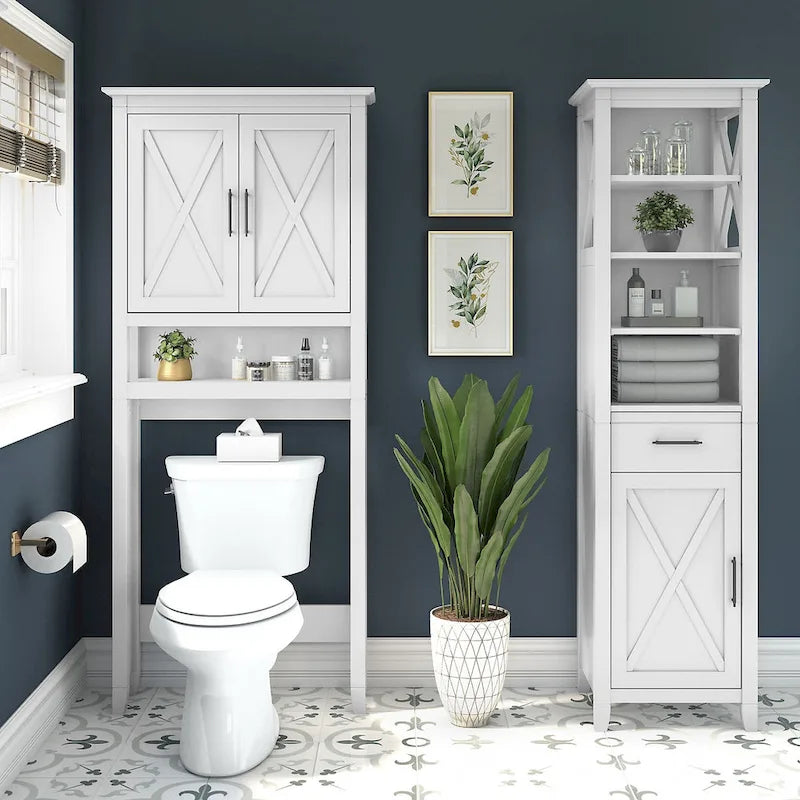 Armoire à linge haute Key West et rangement gain de place par Bush Furniture
