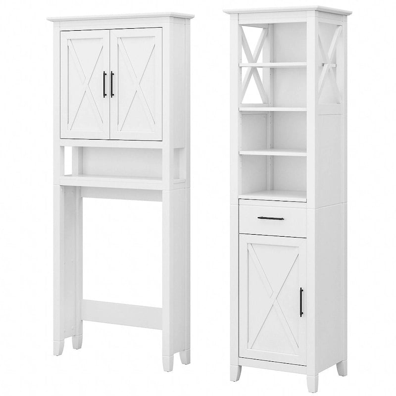 Armoire à linge haute Key West et rangement gain de place par Bush Furniture