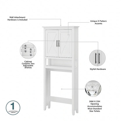 Armoire à linge haute Key West et rangement gain de place par Bush Furniture