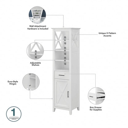 Armoire à linge haute Key West et rangement gain de place par Bush Furniture