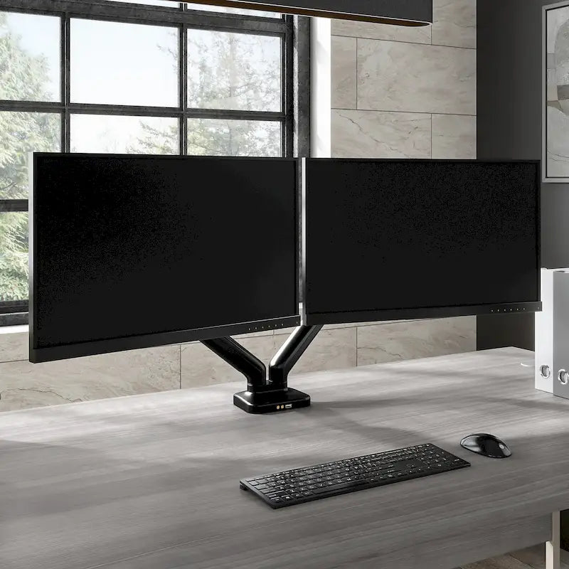 Bras de double écran réglable avec port USB par Bush Business Furniture