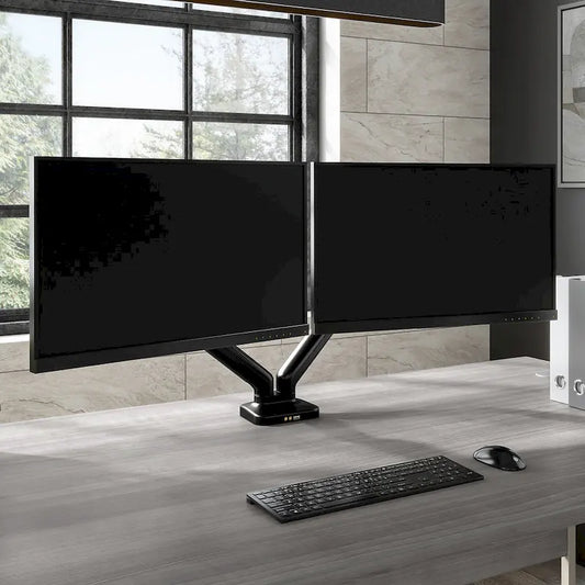 Adjustable Dual Monitor Arm with USB Port by Bush Business Furniture