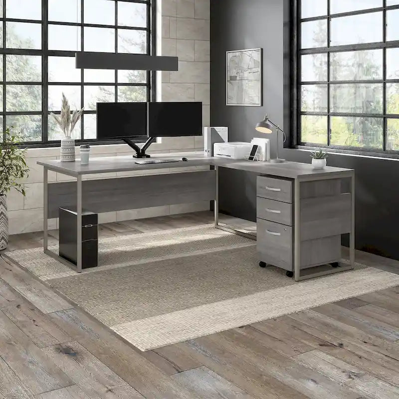 Bras de double écran réglable avec port USB par Bush Business Furniture