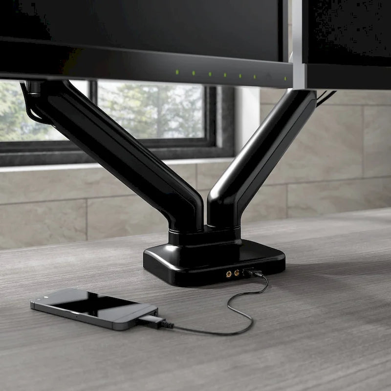 Bras de double écran réglable avec port USB par Bush Business Furniture