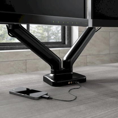 Bras de double écran réglable avec port USB par Bush Business Furniture