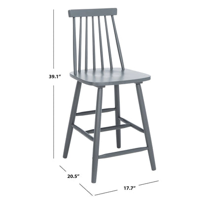 Tabouret de bar SAFAVIEH Beaufort 24 pouces, style ferme, piètement à fuseaux (lot de 2) - 46 cm (L) x 53 cm (P) x 99 cm (H)