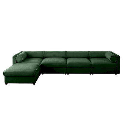 Canapé d'angle modulaire en forme de L, revêtu de chenille, avec assise de rangement, à monter soi-même.