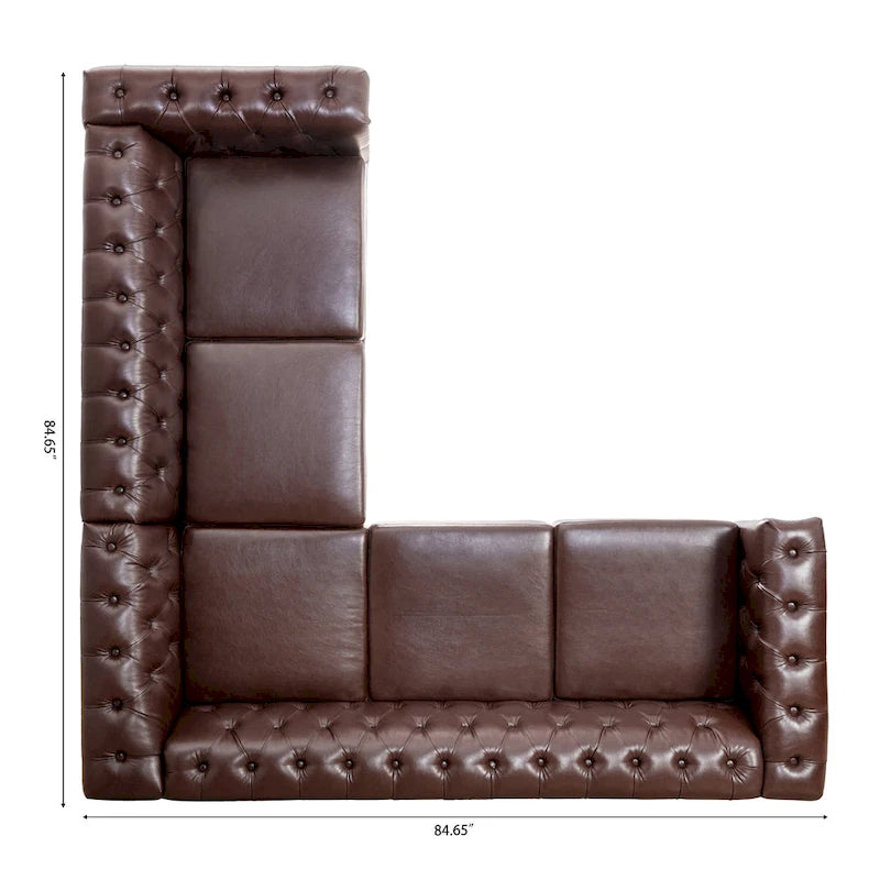 Christopher Knight Home - Canapé d'angle luxueux Clayton en cuir PU