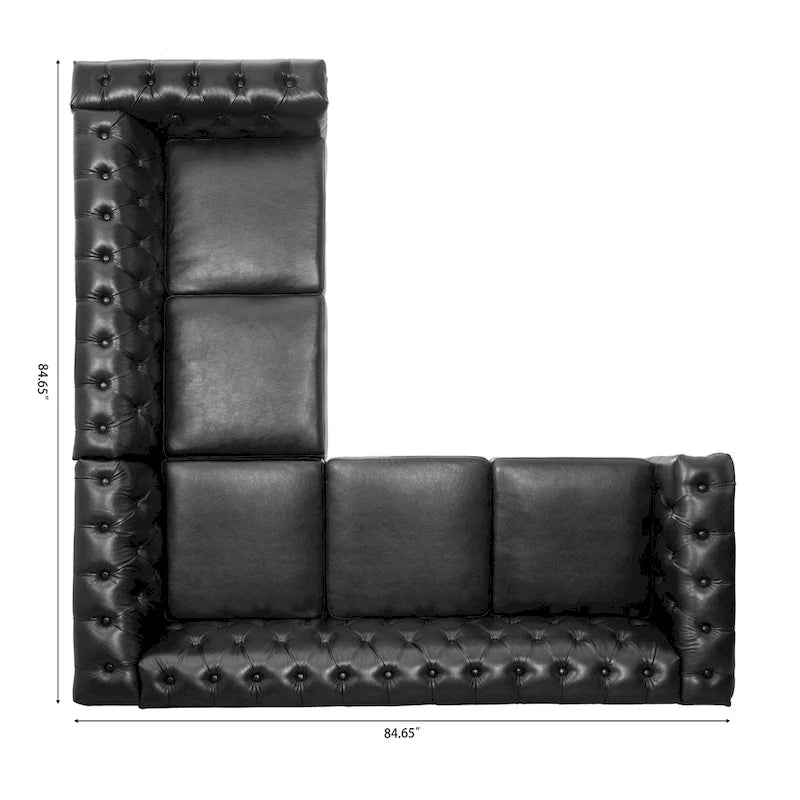 Christopher Knight Home - Canapé d'angle luxueux Clayton en cuir PU