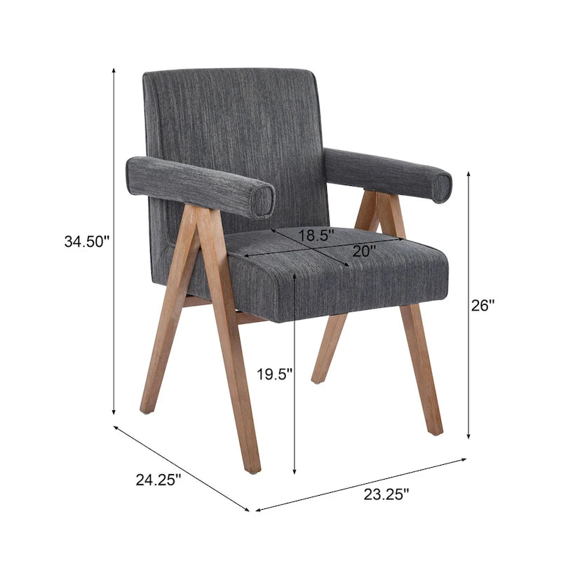 Chaises de salle à manger Christopher Knight Home Poppy en tissu avec accoudoirs (lot de 2)