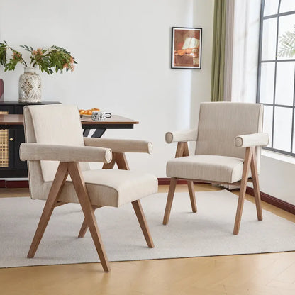 Chaises de salle à manger Christopher Knight Home Poppy en tissu avec accoudoirs (lot de 2)