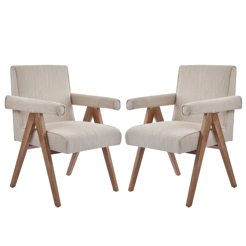 Chaises de salle à manger Christopher Knight Home Poppy en tissu avec accoudoirs (lot de 2)