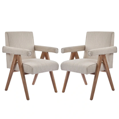 Chaises de salle à manger Christopher Knight Home Poppy en tissu avec accoudoirs (lot de 2)