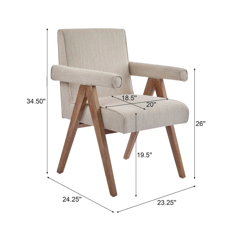 Chaises de salle à manger Christopher Knight Home Poppy en tissu avec accoudoirs (lot de 2)