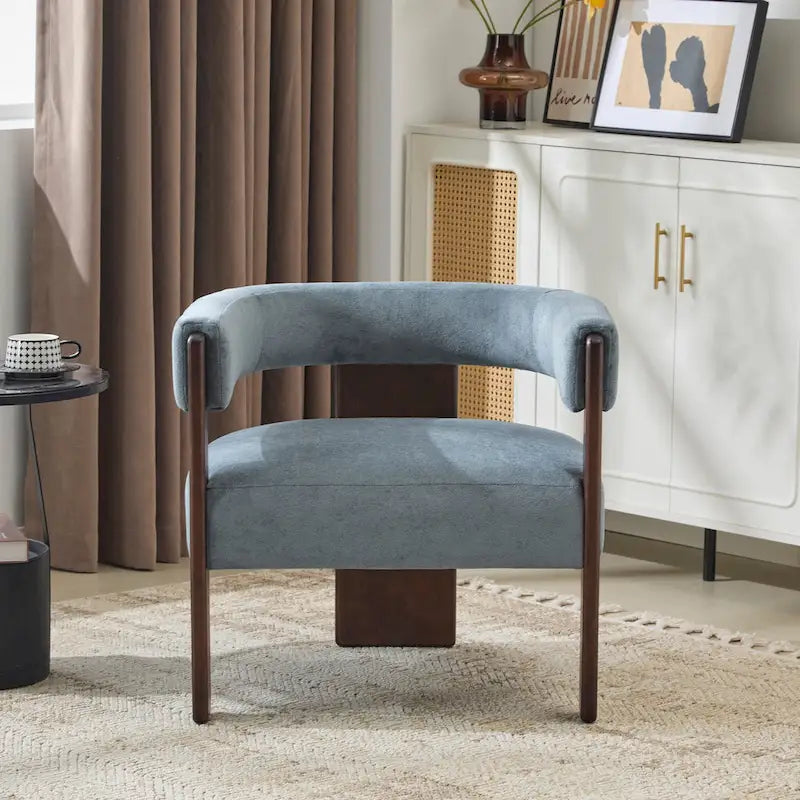 Fauteuil d'appoint moderne Emery en tissu bouclé recouvert de tissu Christopher Knight Home