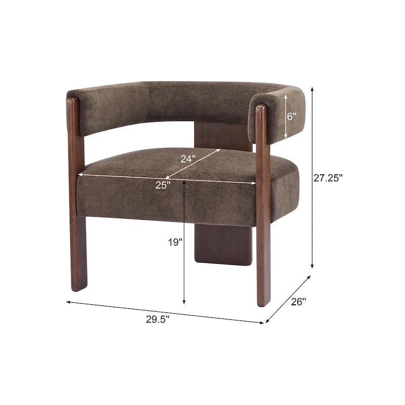 Fauteuil d'appoint moderne Emery en tissu bouclé recouvert de tissu Christopher Knight Home