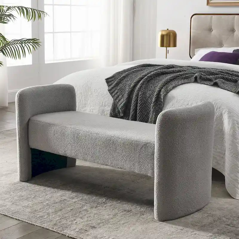 GDFStudio - Banc Harper à structure en H, recouvert de polyester, au design moderne et polyvalent