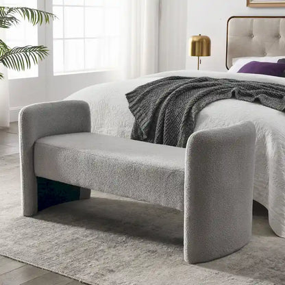 GDFStudio - Banc Harper à structure en H, recouvert de polyester, au design moderne et polyvalent