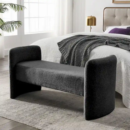 GDFStudio - Banc Harper à structure en H, recouvert de polyester, au design moderne et polyvalent