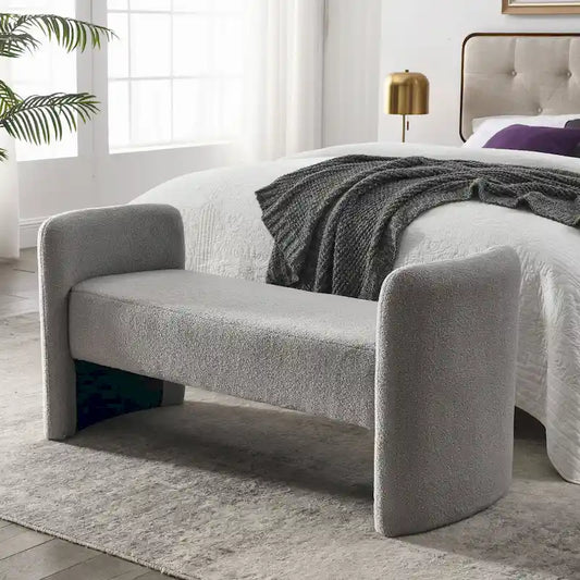 GDFStudio - Banc Harper à structure en H, recouvert de polyester, au design moderne et polyvalent