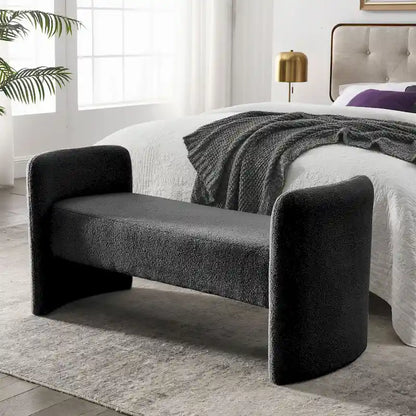 GDFStudio - Banc Harper à structure en H, recouvert de polyester, au design moderne et polyvalent