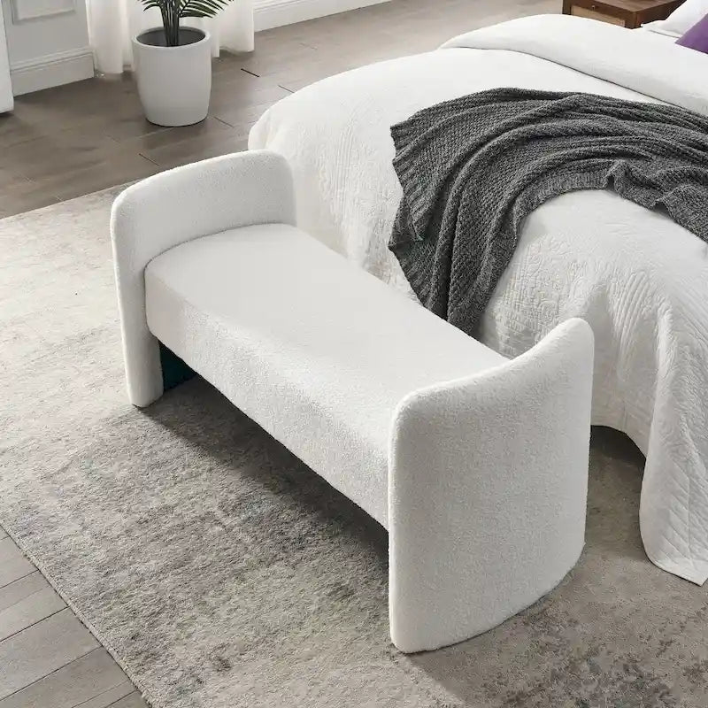 GDFStudio - Banc Harper à structure en H, recouvert de polyester, au design moderne et polyvalent