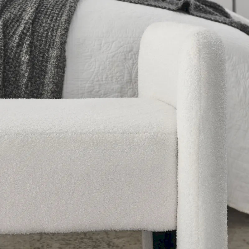 GDFStudio - Banc Harper à structure en H, recouvert de polyester, au design moderne et polyvalent