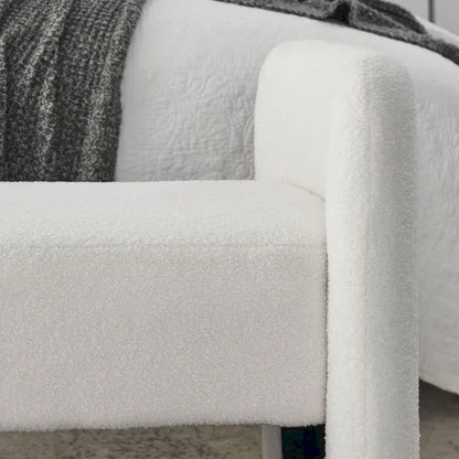 GDFStudio - Banc Harper à structure en H, recouvert de polyester, au design moderne et polyvalent