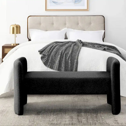 GDFStudio - Banc Harper à structure en H, recouvert de polyester, au design moderne et polyvalent