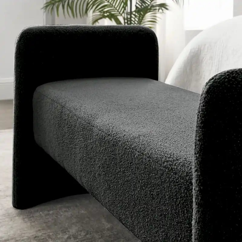 GDFStudio - Banc Harper à structure en H, recouvert de polyester, au design moderne et polyvalent