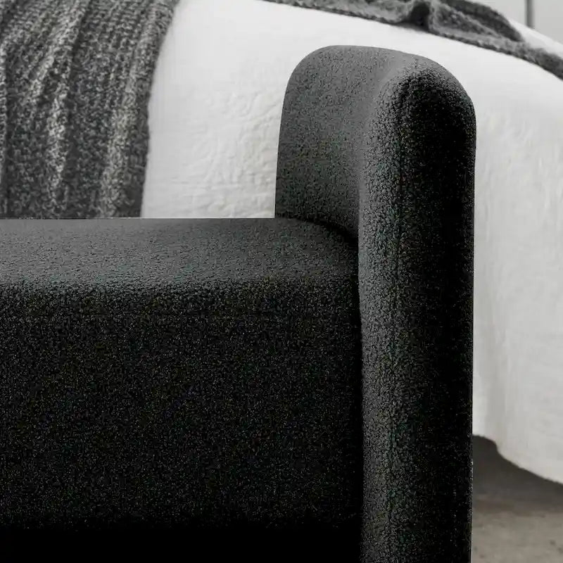 GDFStudio - Banc Harper à structure en H, recouvert de polyester, au design moderne et polyvalent