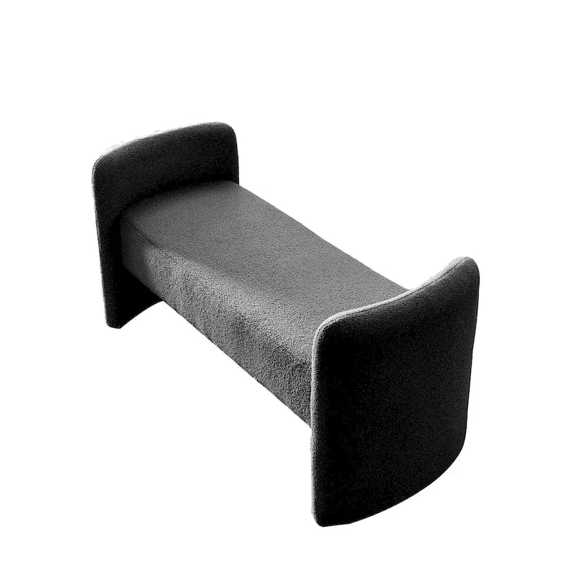 GDFStudio - Banc Harper à structure en H, recouvert de polyester, au design moderne et polyvalent