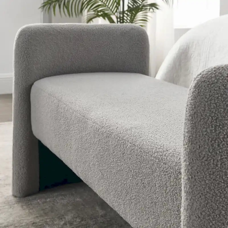 GDFStudio - Banc Harper à structure en H, recouvert de polyester, au design moderne et polyvalent