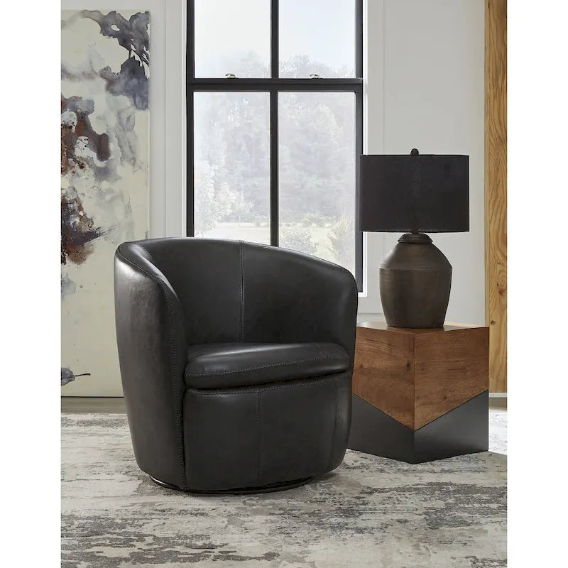 Fauteuil pivotant Signature Design by Ashley Kierreys - 80,6 cm (L) x 71,1 cm (P) x 80 cm (H)