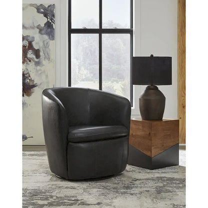 Fauteuil pivotant Signature Design by Ashley Kierreys - 80,6 cm (L) x 71,1 cm (P) x 80 cm (H)