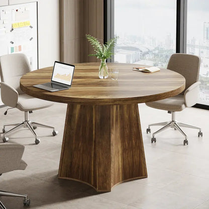 Table de conférence ronde pour 4 à 6 personnes, table de réunion de 119 cm (47 pouces).