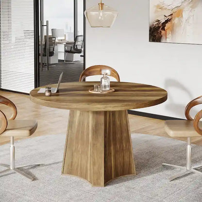 Table de conférence ronde pour 4 à 6 personnes, table de réunion de 119 cm (47 pouces).