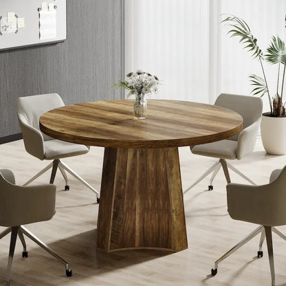 Table de conférence ronde pour 4 à 6 personnes, table de réunion de 119 cm (47 pouces).