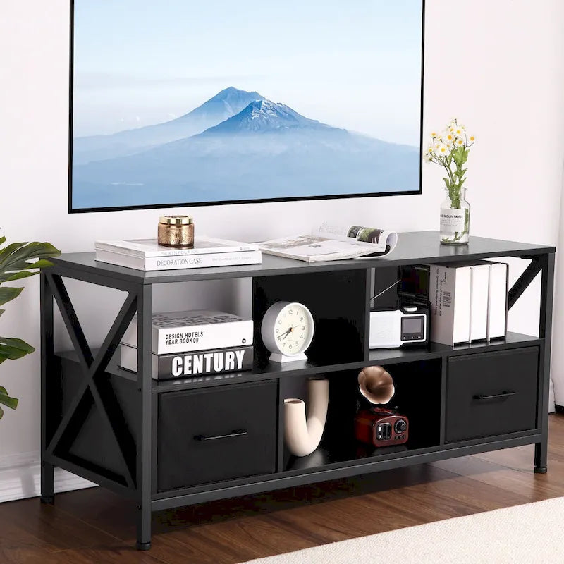 Meuble TV pour téléviseur 50 pouces, centre multimédia avec rangement - 42 pouces
