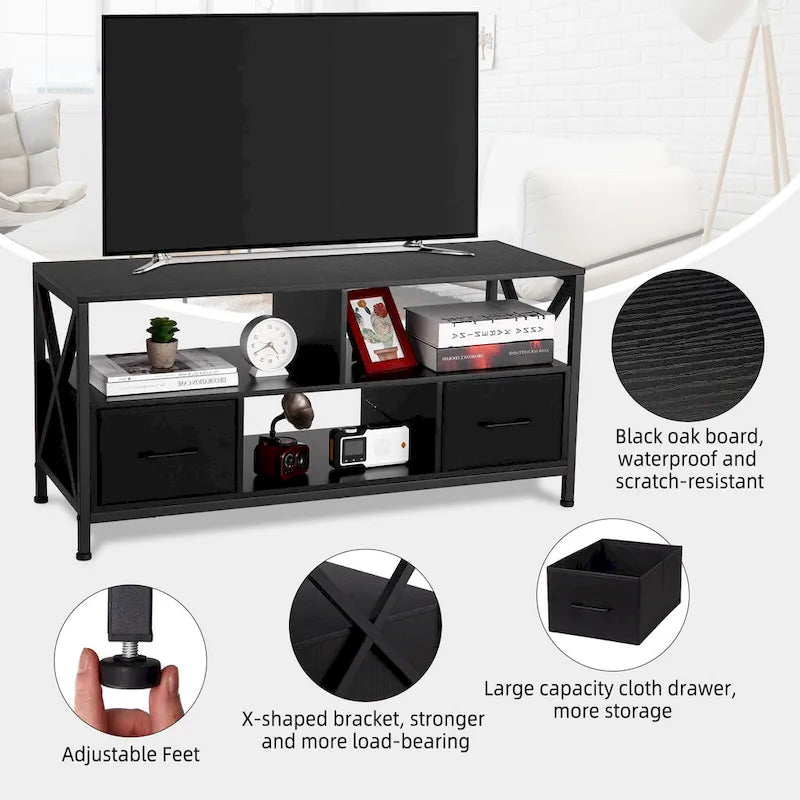 Meuble TV pour téléviseur 50 pouces, centre multimédia avec rangement - 42 pouces