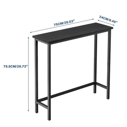 Console étroite de 29,5 cm, table d'entrée mince pour couloir, chambre, salon ou hall d'entrée