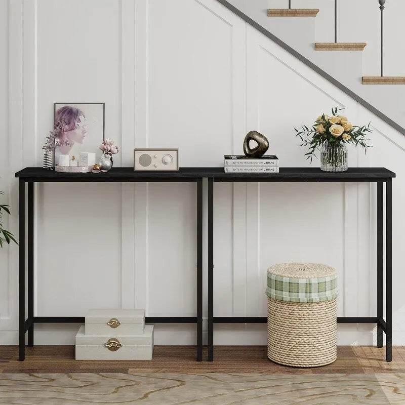 Console étroite de 29,5 cm, table d'entrée mince pour couloir, chambre, salon ou hall d'entrée