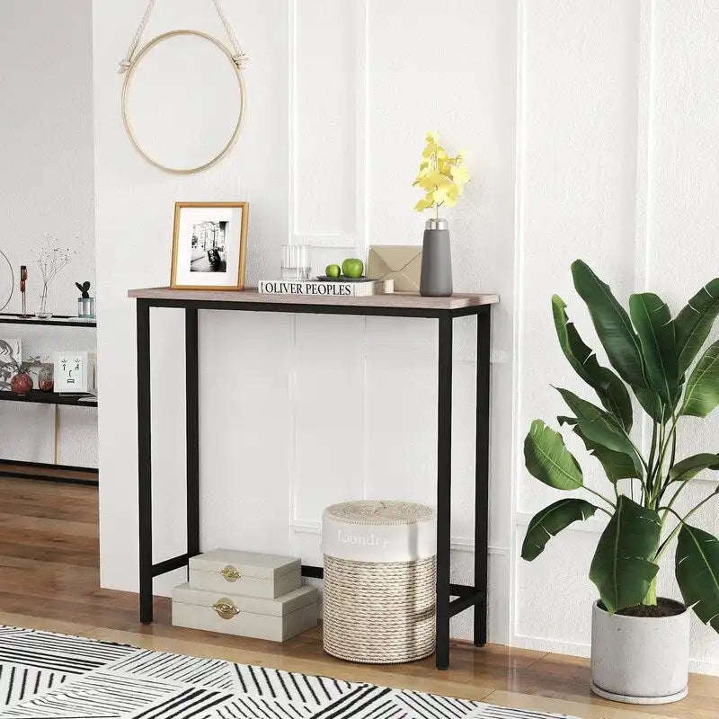 Console étroite de 29,5 cm, table d'entrée mince pour couloir, chambre, salon ou hall d'entrée