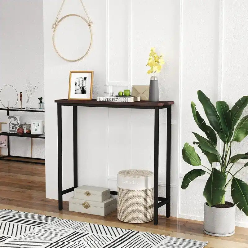Console étroite de 29,5 cm, table d'entrée mince pour couloir, chambre, salon ou hall d'entrée