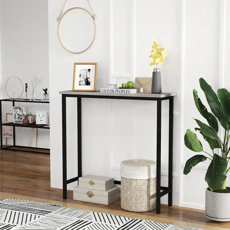 Console étroite de 29,5 cm, table d'entrée mince pour couloir, chambre, salon ou hall d'entrée