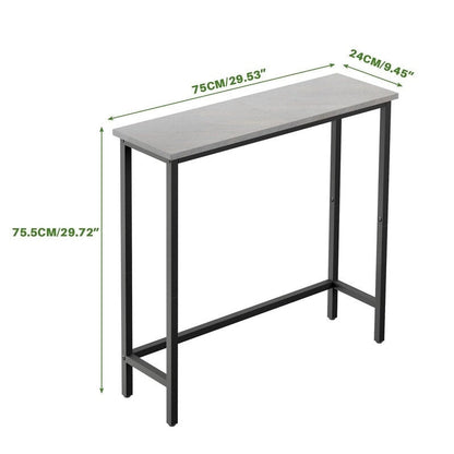 Console étroite de 29,5 cm, table d'entrée mince pour couloir, chambre, salon ou hall d'entrée