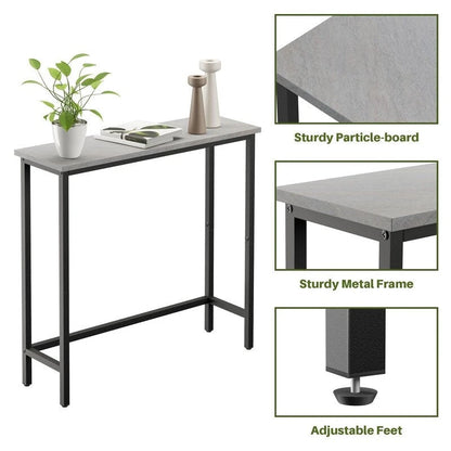 Console étroite de 29,5 cm, table d'entrée mince pour couloir, chambre, salon ou hall d'entrée