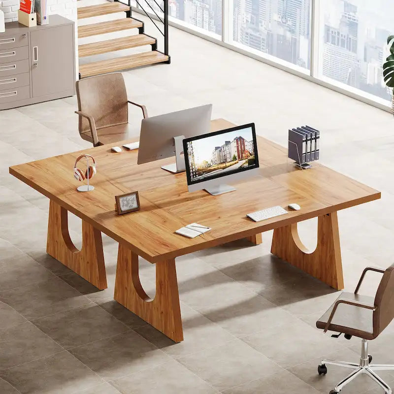 Bureau de direction rectangulaire de 70,9 pouces avec grand plateau