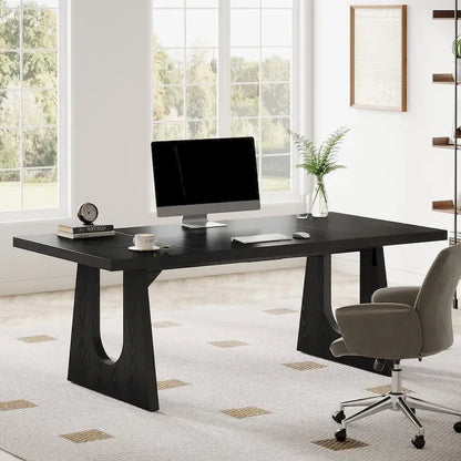 Bureau de direction rectangulaire de 70,9 pouces avec grand plateau