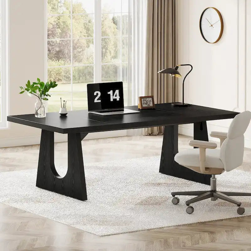 Bureau de direction rectangulaire de 70,9 pouces avec grand plateau